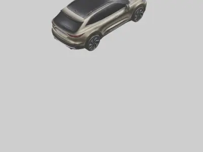Highend Crossover SUV model Low-poly 3D model