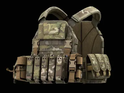 TYR Tactical PICO DSX Assaulter Plate Carrier V3 Low-poly 3D model