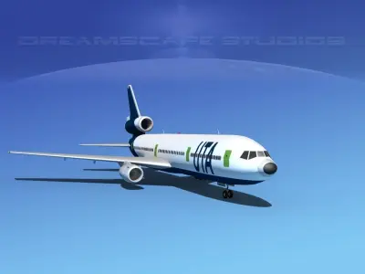 Douglas DC-10 UTA 3D model