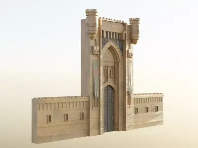 Medieval Door Free 3D model