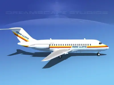 Douglas DC-9-15 Aero LLoyd 3D model
