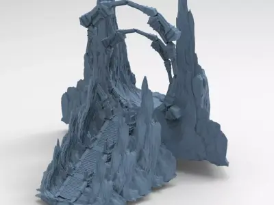 Portal Ancient stone monolith ruins 3D model