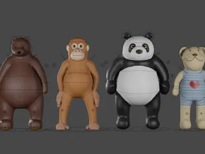 Animal Low poly Pack Free low-poly 3D model