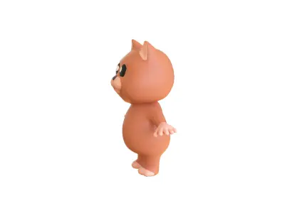 High-Quality 3D Cartoon Cat  Low-poly 3D model