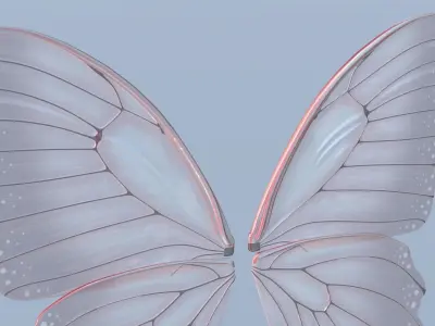 Fairy or Butterfly Wings Set B 3D model