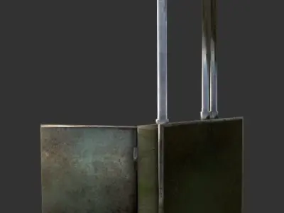 Electrical Box Game Ready Low-poly 3D model