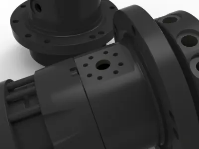 rotator hydraulic gearbox Free 3D model