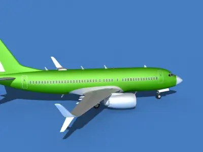 Boeing 737 MAX 7 Bare Metal 3D model