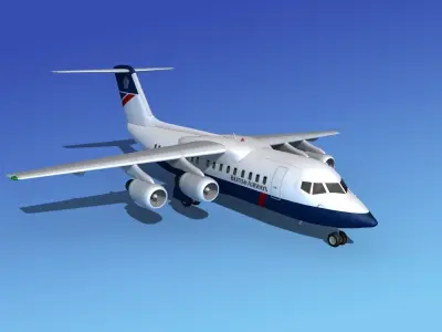 BAe 146-200 British Airways 3D model