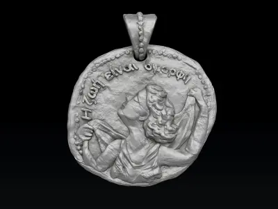 Old Coin Pendant 3D print model