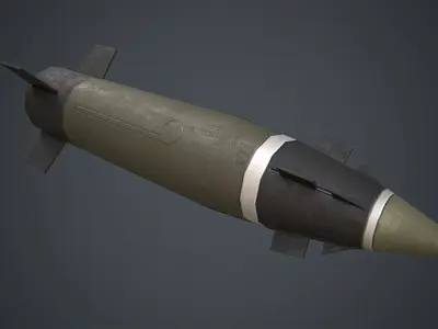 Katana Shell 155mm Low-poly 3D model