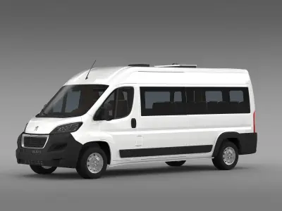 Peugeot Boxer Minibus 2017 3D model
