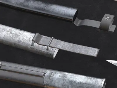 WWI Knives realistic pack 3D model