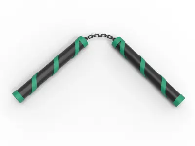 Nunchaku Fighting Sticks 3D model