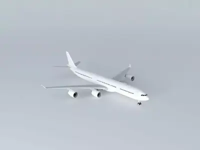 Template Airbus A340500 Free 3D model