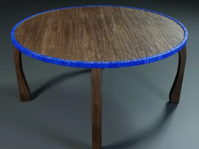 dining table and chair Free 3D model