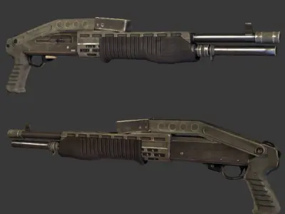 SPAS-12 ShotGun Low-poly 3D model order