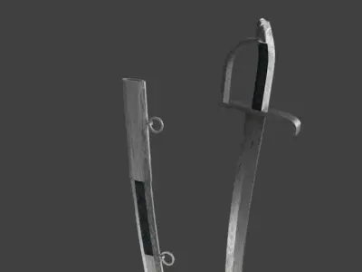 HUSSAR SWORD 1809 Low-poly 3D model