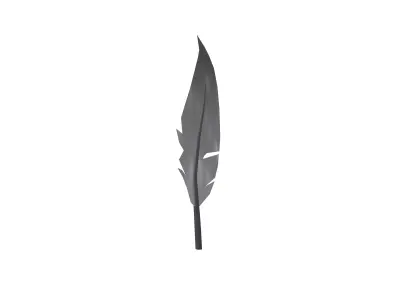 Feathers v1 001 Low-poly 3D model