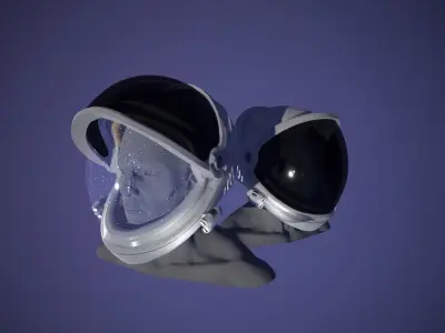 Space Helmet Low-poly 3D model purchase
