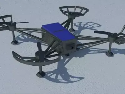 Drone quadcopter 3D print model