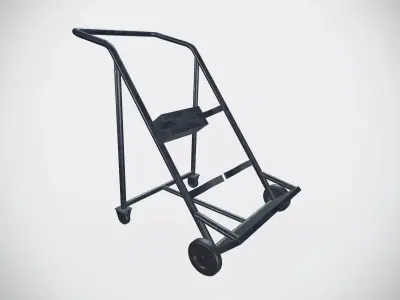 Gas Tank Stand Low-poly 3D model