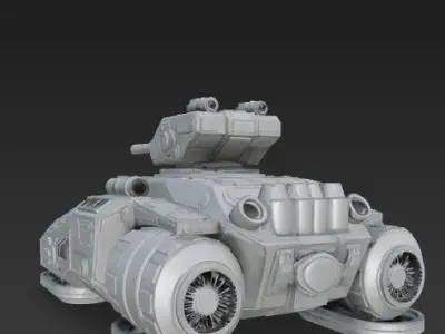 3D Printable Iron Oath Calm Before the Storm Heavy Hover Tank 3D model