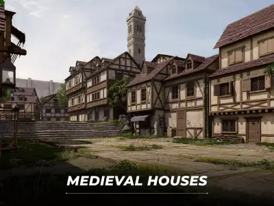 Medieval Houses 3D model