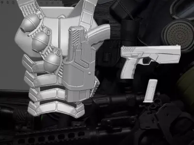 Shadowreaper Bandolier 3D printable File for Action Figures 3D print model