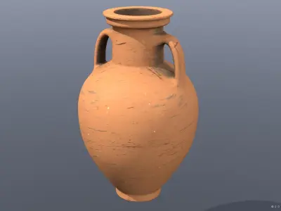 Dressel-28 type Amphora Low-poly 3D model