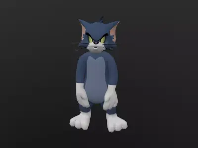 TOMC-012 Tom Cat Pointing Front Low-poly 3D model