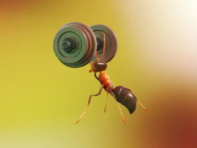 Ants black ants  insects Formicidae  arthropods army  3D model