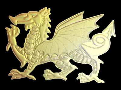 Dragon v4 Suitable for embossing Hot Foil Technique 3D model