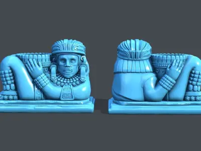 Statue Aztec Chacmool 3D print model