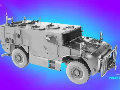 VBR-L SERVAL 4x4 Armoured Vehicle 3D model