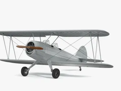 Vintage Biplane 3D model