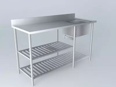 Kit211 Bancada Inox Cuba V2 por Alex Marques Free 3D model