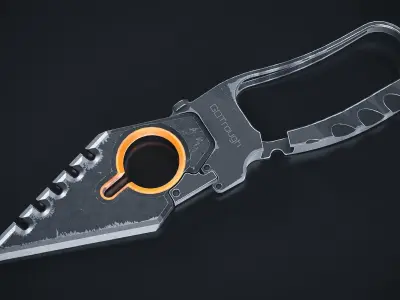 Sci-Fi Dagger PBR Low-poly 3D model