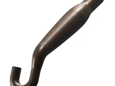 Rusty Exhaust Muffler Pipe 3D model