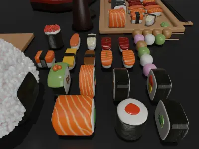 Japanese Food  3D model