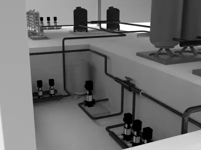 Water Treatment Plant 3D model