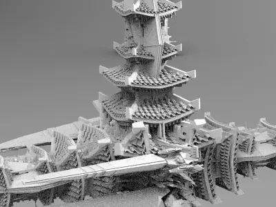 Cyberpunk Emperor Mega city 6 3D model