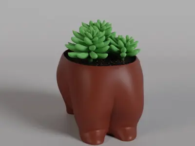 Bear planter - STL for 3D Printing 3D print model