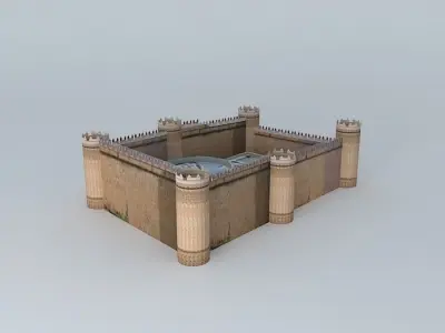 Building that was once the castle 3D model