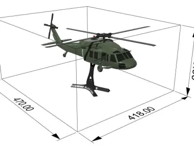 UH-60 Black Hawk 3D print model