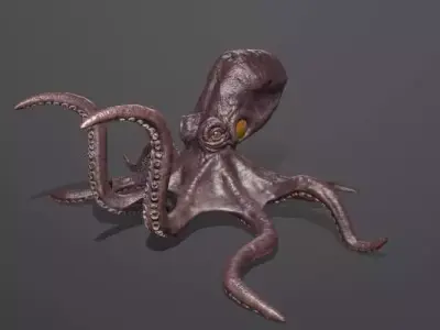 Next generation octopus Low-poly 3D model