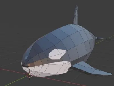 Orcinus Orca or Killer Whale Low Poly Free low-poly 3D model