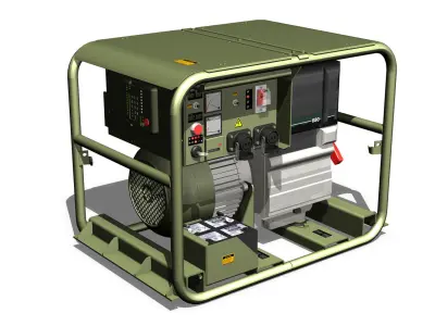 Military diesel generator 3D model