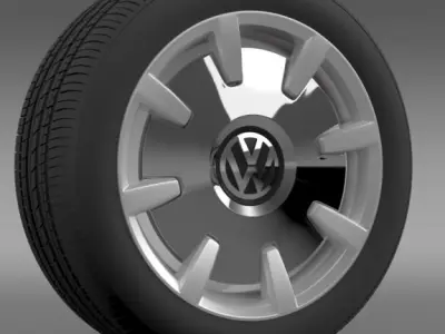 VW Beetle Design 2012 wheel 3D model