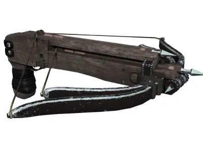 Double Crossbow Low-poly 3D model